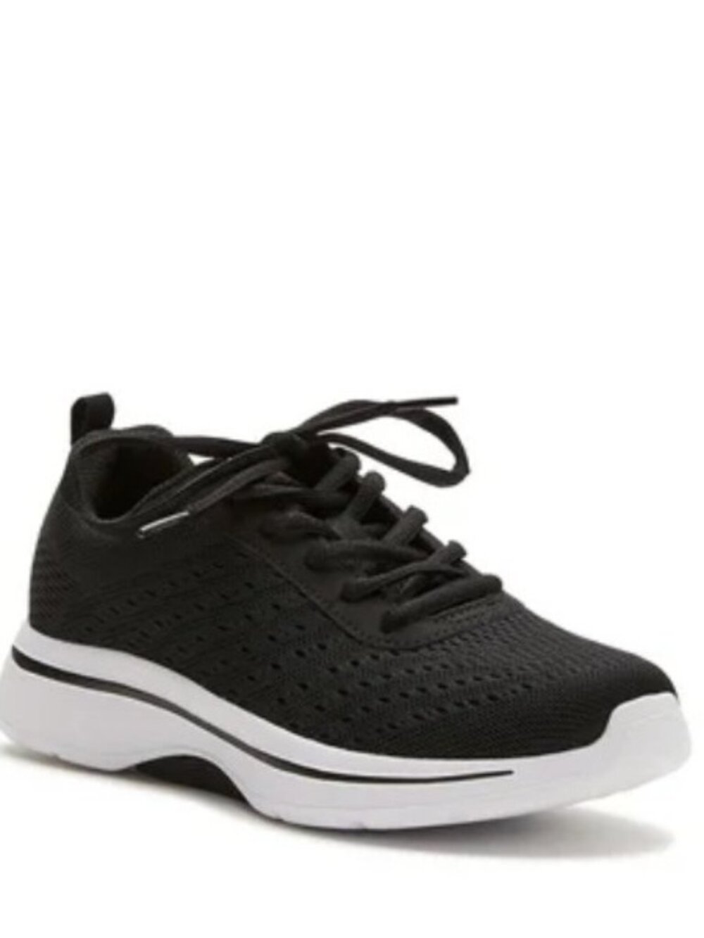 Athletic Works Womens Size‎ 9 Arch Support Comfort Lace Up Sneakers in Black S5